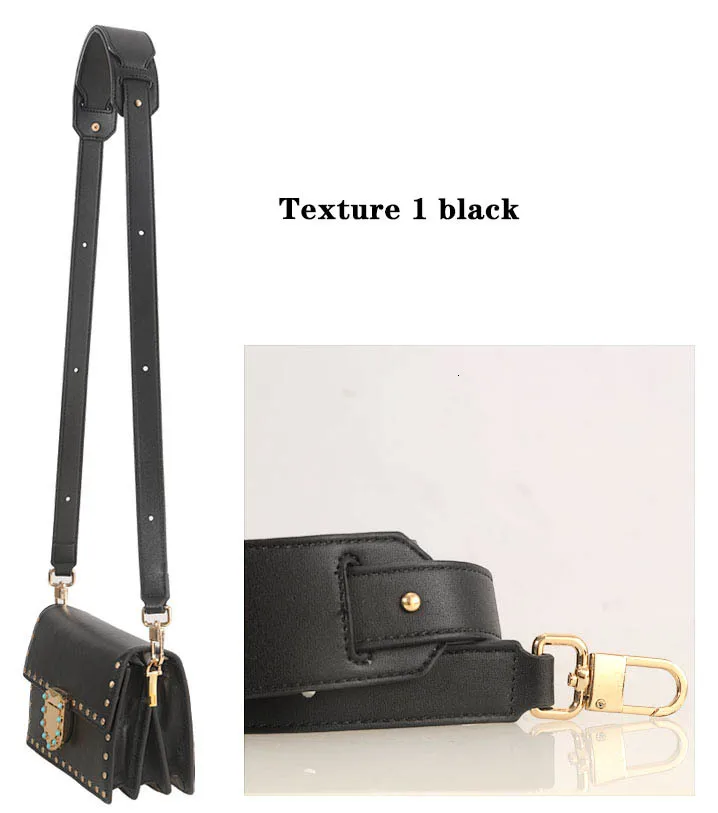 Texture 1 black Высокое качество, натуральная кожа, сумка на ремне, модный продукт, сумка для девочек, аксессуары, 81-118 см, Регулируемый Женский широкий плечевой ремень - Цвет: Texture 1 black