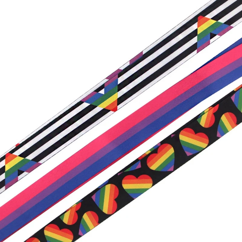 LGBT Rainbow Lanyards брелок лесбиянок геев классная шея ремешок USB держатель имени