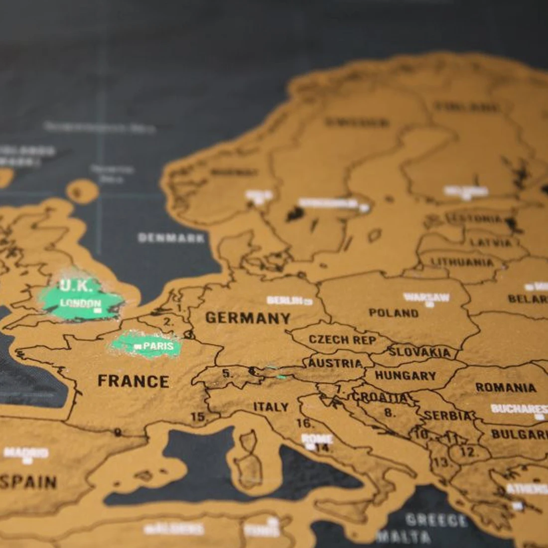 Map Poster Wall Art Sticker Home Decorationworld map necklaceLuxury Travel Scratch Off World Scrapes | Дом и сад