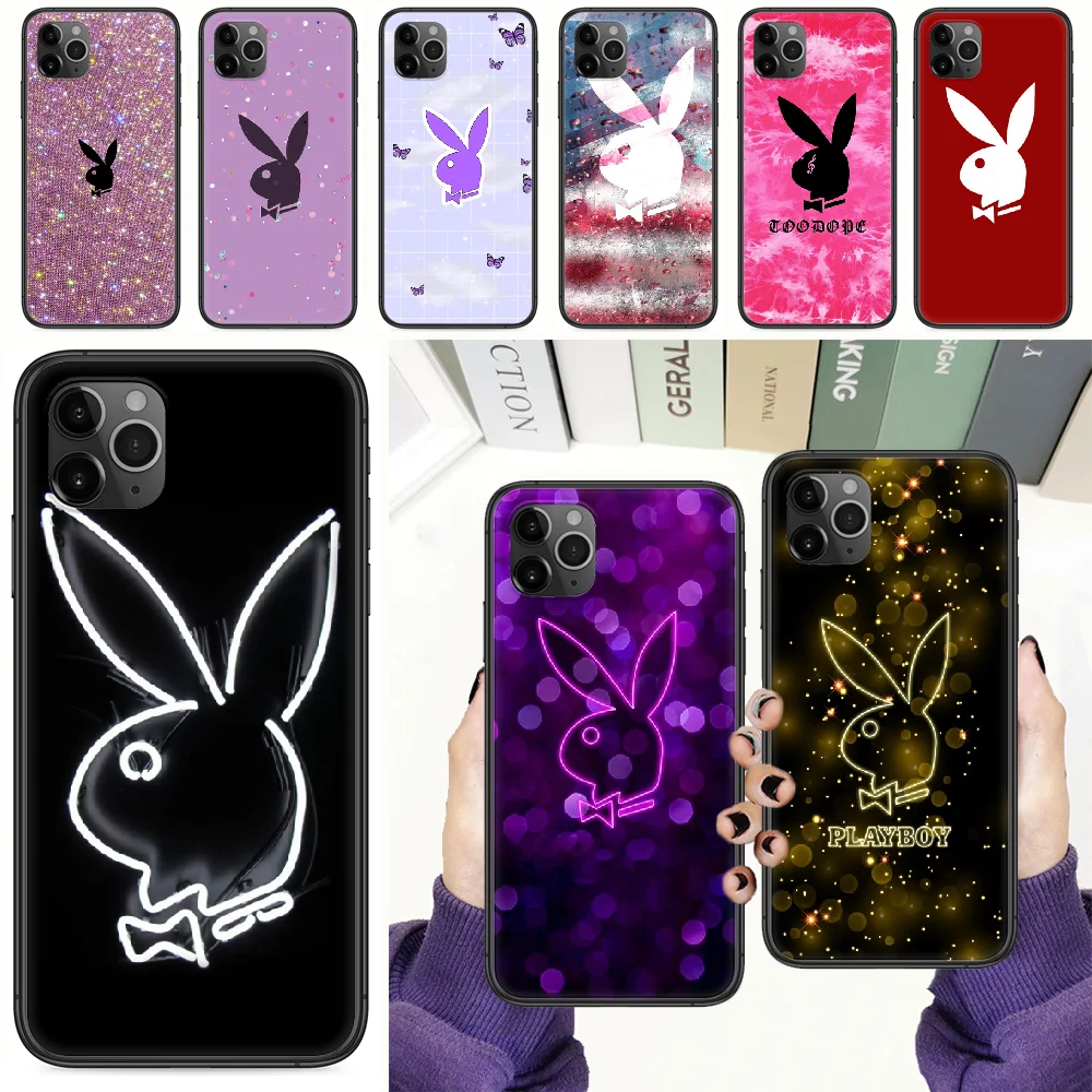 

fashion Rabbit Brand Phone Case Cover Hull For iphone 5 5s se 2 6 6s 7 8 12 mini plus X XS XR 11 PRO MAX black art cell cover