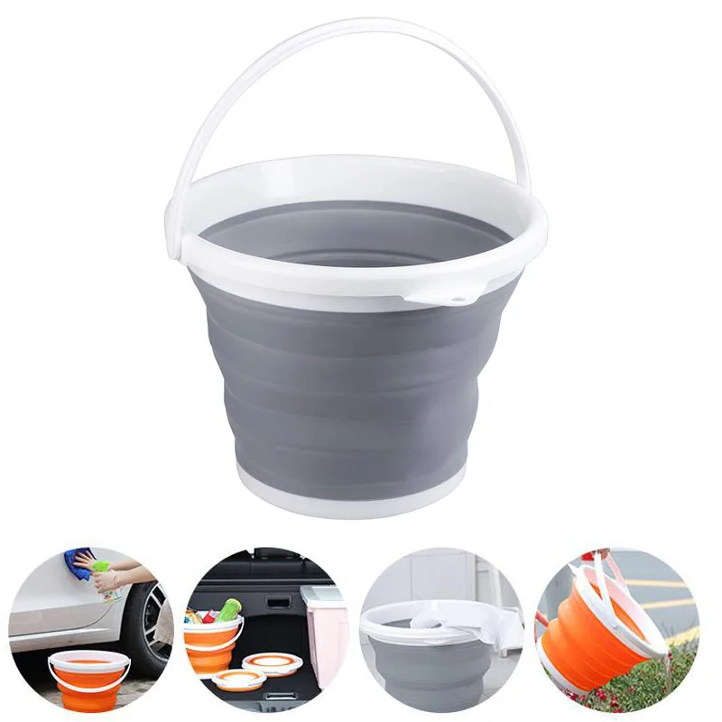 Портативное 5L ведро для рыбалки продвижение складное мытья автомобиля кемпинга