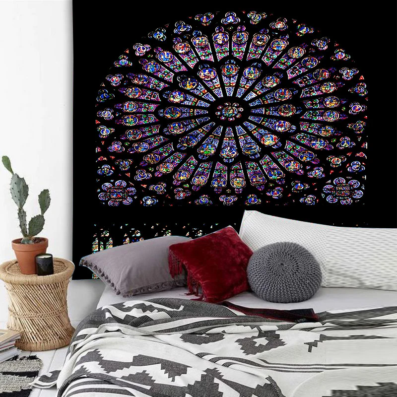 Гобелен Нотр-Дам в соборе Парижа Южная Роза пляжное полотенце из полиэстера