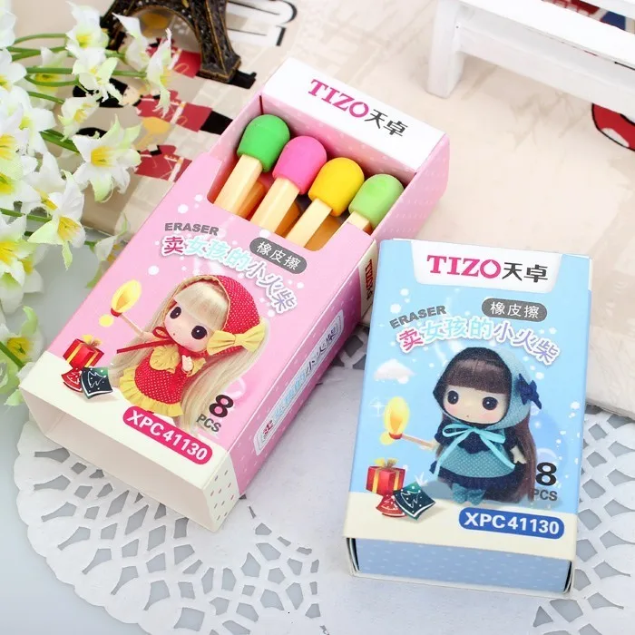8 шт./кор. корейский мини Симпатичные Gomme kawaii Ластики для детей резиновые Мультяшные каваи красочные ластик gomas de borrar канцелярские 00626