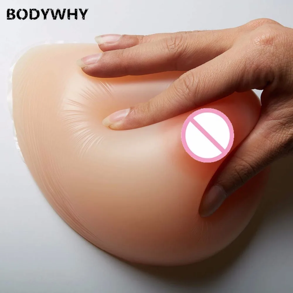 Women 1000g/pair Adhisive False Silicone Breast Form with Stick Boobs Tits for Shemale Drag Queen Aritificial Chest Vagina D Cup