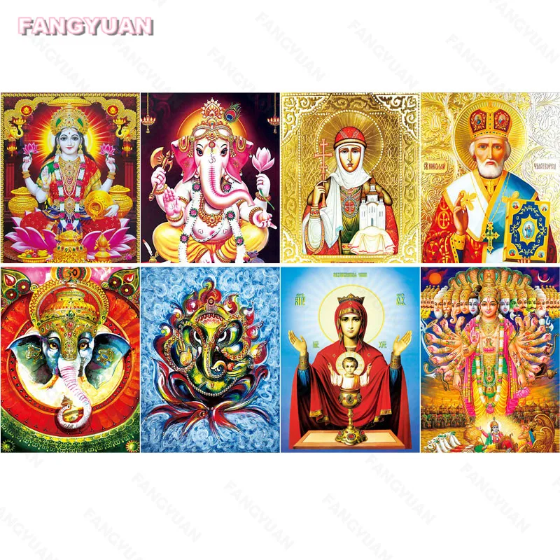 

Diy 5D Diamond Painting Religious Figure Series Partially Full Round Square Drill Diamond Embroidery Mosaic Kit Home Decor Gift