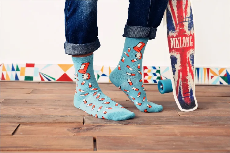 Симпатичные мужские/женские мужские хлопковые короткие носки с забавным