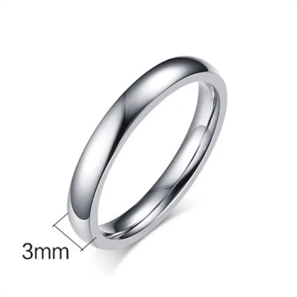 3 мм нержавеющая сталь простой обручальное кольцо для женщин мужчин размер 6-12 |