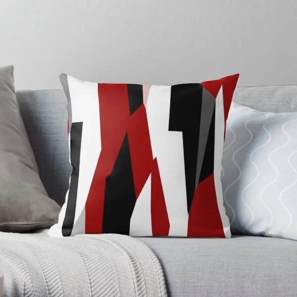 

Красная, черно-белая наволочка с абстрактным принтом, Мягкая Наволочка на талию, украшение для спальни, декоративная наволочка для отеля, по...