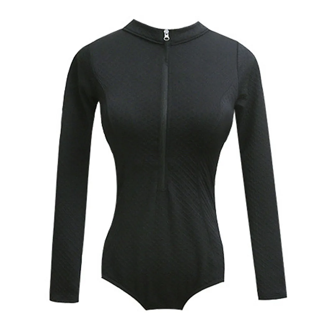 

SAGACE Lady Women Surfing Suit One Piece Solid Beach Bikini Set One Piece Swimwear Swimsuit Bathing Bodysuit Suit Monokini
