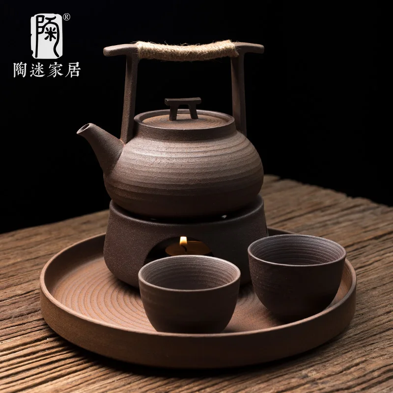 

Японский винтажный чайник, керамический чайник, ручка ручной работы, термос, самовар, чайник, заварник, Herbaty, кухонные принадлежности DB60CH