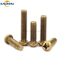 520pcs m3 m4 m5 m6 gb818 pure copper brass cross round phillips pan head screw bolt diameter 3mm 4mm 5mm 6mm length 6 50mm