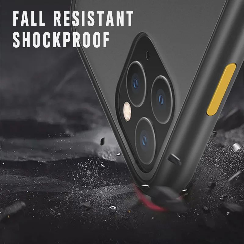 

Luxury Matte Transparent Silicone Shockproof Hard Phone Case For iPhone 11 12 Pro Max Mini X Xs XR 7 8 Plus SE2 2020 Candy Cover