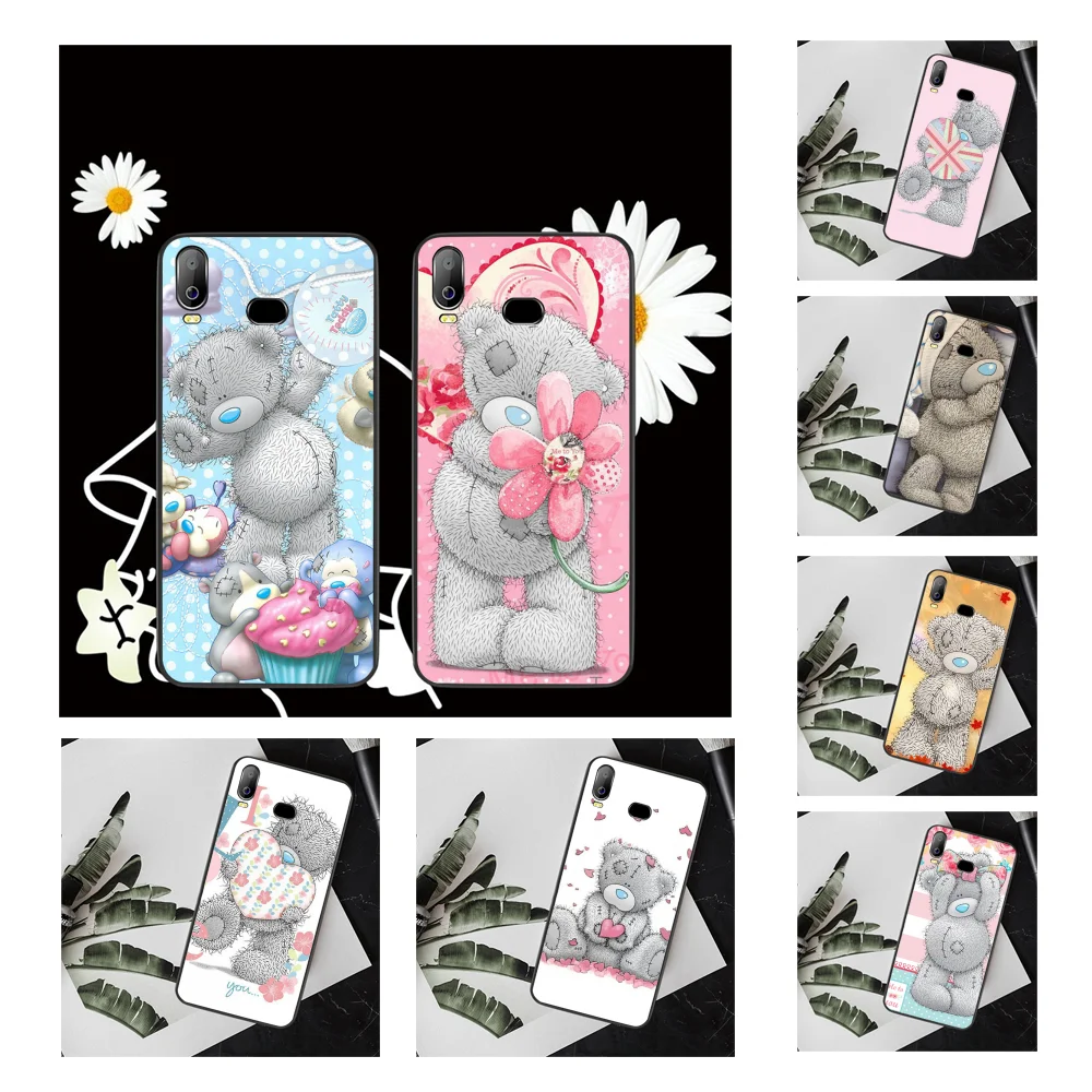

NBDRUICAI Cute Cartoon Bear Newly Arrived Black Cell Phone Case For Samsung A10 A20 A30 A40 A50 A70 A7 A9 A6 A8 Plus 2018