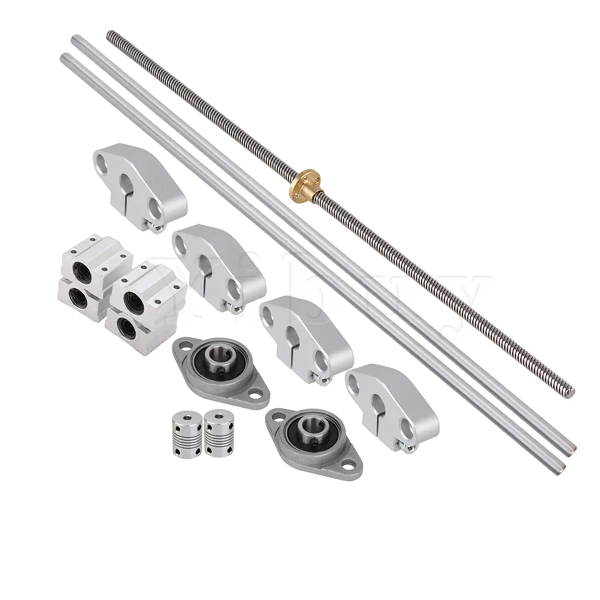

8mm Lead Shaft 40cm Optical Axis Rail Slide Shaft Coupler Set