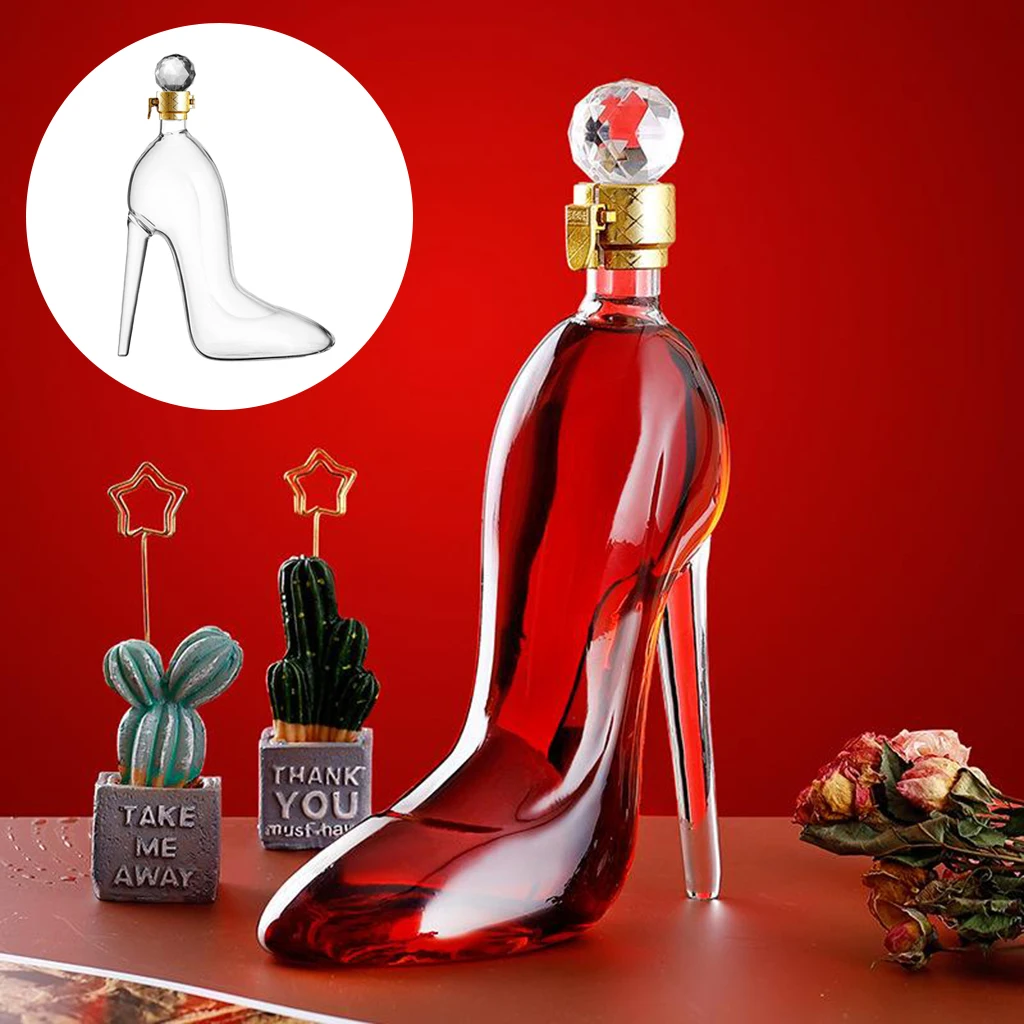 

350ml High-heeled Shoes Shape Whiskey Decanter Wine Bottle Ladies Gift