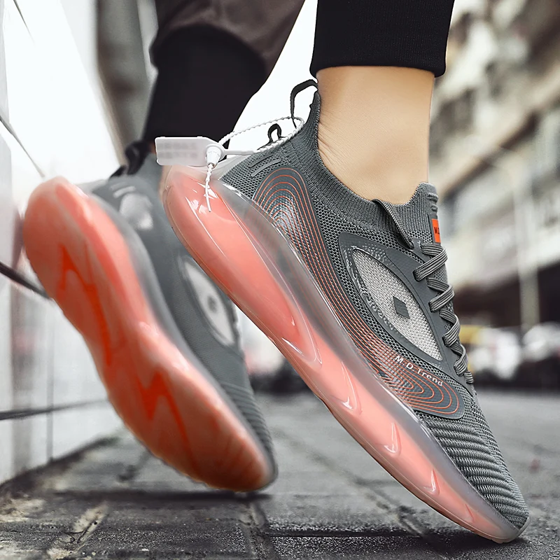 

Fashion 2020 Men's Sneakers Breathable Mesh Running Shoes for Men White Black Man Sports Shoes Outdoor Mans Jogging Sneaker 42