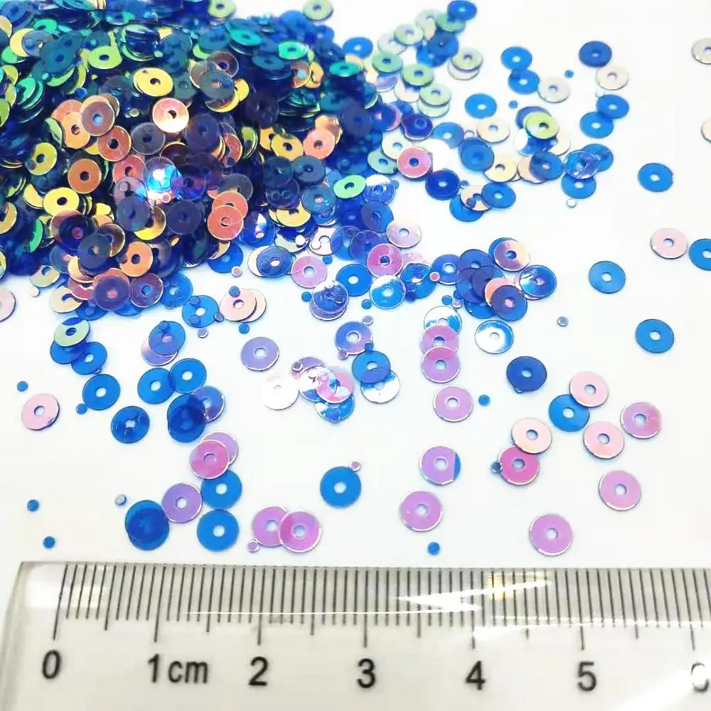 40 г 4 мм темно синие прозрачные блестки плоские круглые Блестки DIY аксессуары|sequin