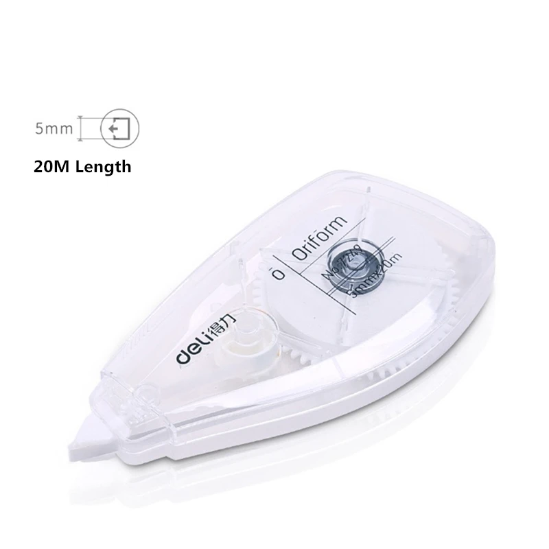 

1pc Deli 5mm*20m Correction Tape Students School Office Supply Stationery Store Examination Aecessories Writing Covering Power