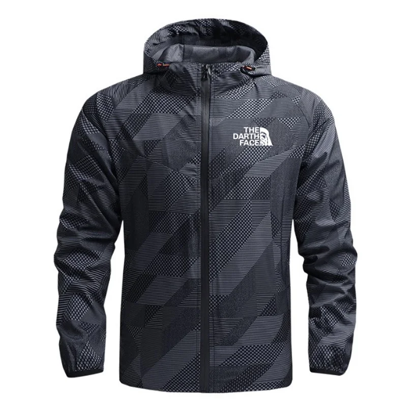 

Windproof Jacket Men Waterproof Breathable Parka print Casual Sports Outdoor Coat Male WindJacket Hardshell Wind Jacket Men Tops