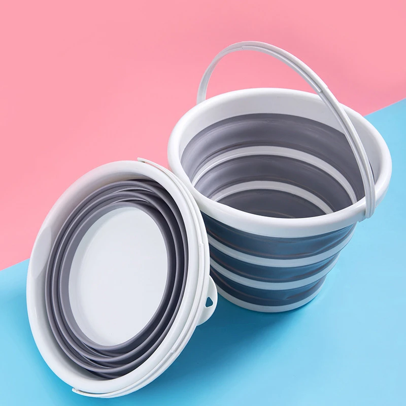 Складной уличный контейнер для воды прочная ручка очистки складной хранения