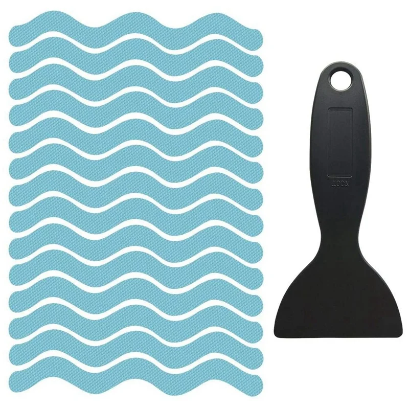 

Non-Slip Adhesive Strip Bathtub Stickers for Slippery Bathroom Tubs Shower Room Floor Stairs (Blue)