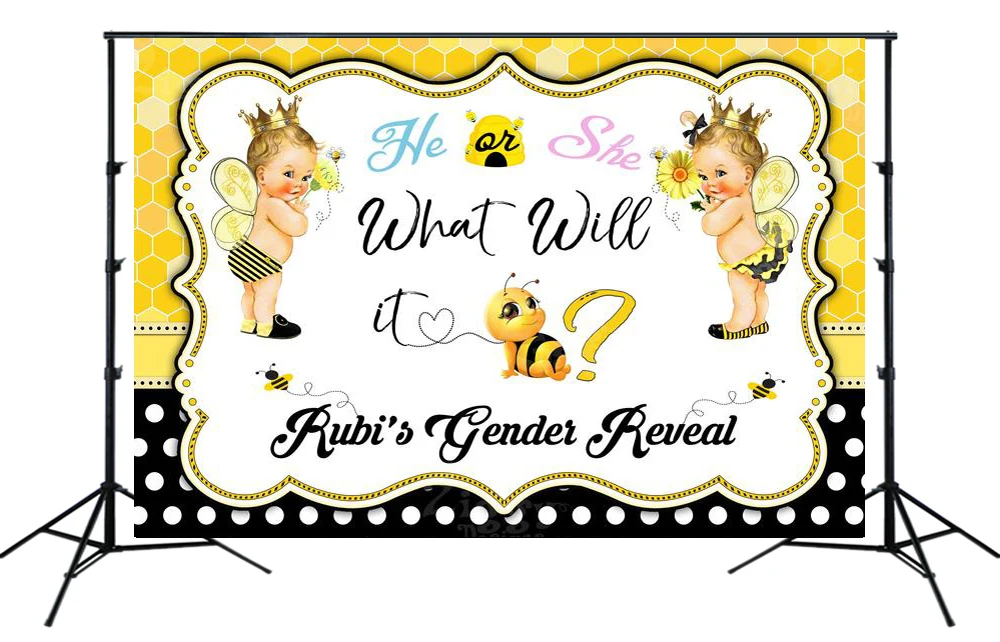 Фон для фотосъемки с изображением пчелы и пола он или она мальчик девочка что это