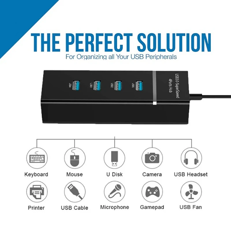 

4 in 1 USB 3.0 HUB Adapter High Speed USB Connector Computer Accessories For PC Macbook Pro Air Dell Lenovo Xiaomi HUB Splitter