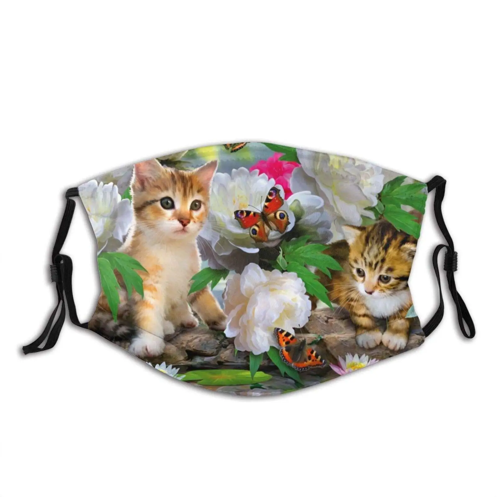 

Красочные кошка собака с принтом с изображением котенка; Смываемая маска Бандана Балаклава многоразовые перчатки с возможностью регулиров...