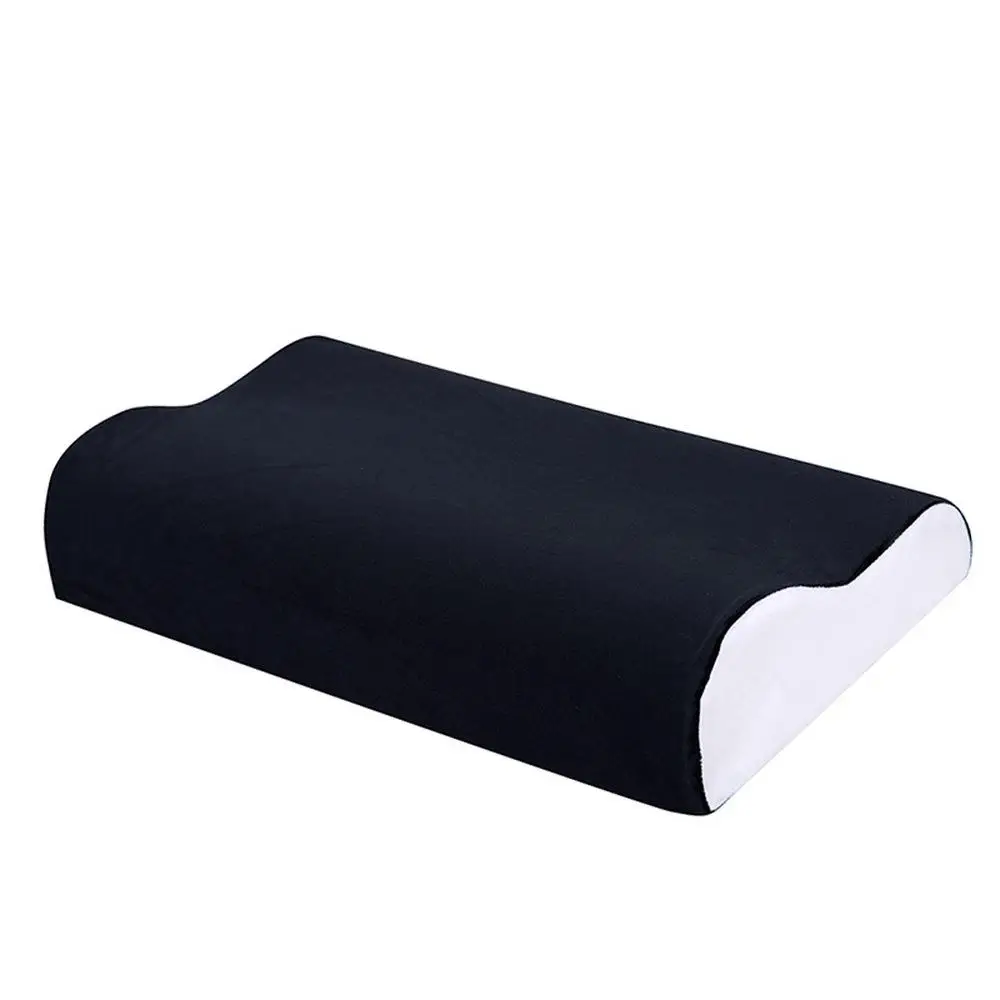 black white 50x30cm 1 шт. Ортопедическая подушка из пены с эффектом памяти, постельные принадлежности, подушки для шеи, мягкая подушка из волокна с медленным отскоком, массажер для шейного отдела, забота о здоровье - Цвет: black white 50x30cm