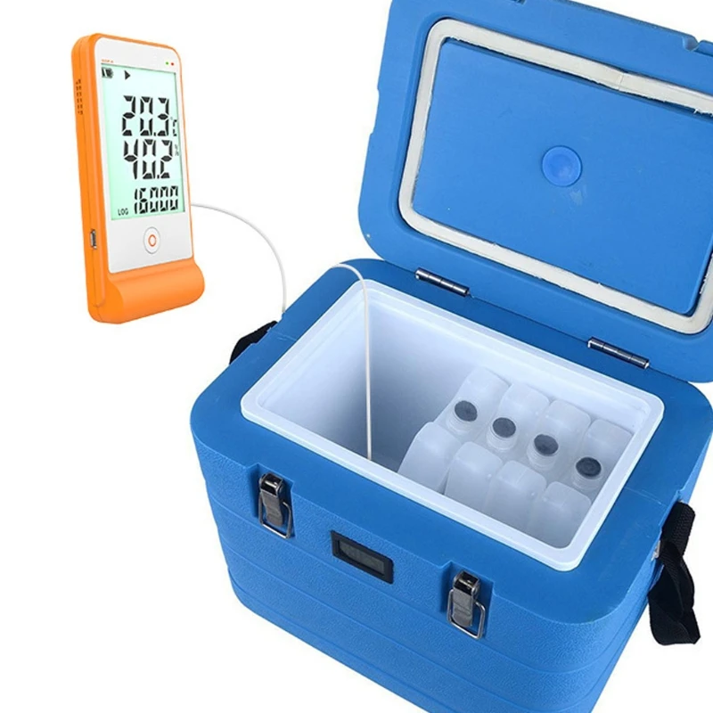 

USB GSP-6 Temperature and Humidity Data Logger High Precision Probe Smart Sound and Light Alarm LCD Display Recorder for Drugsto