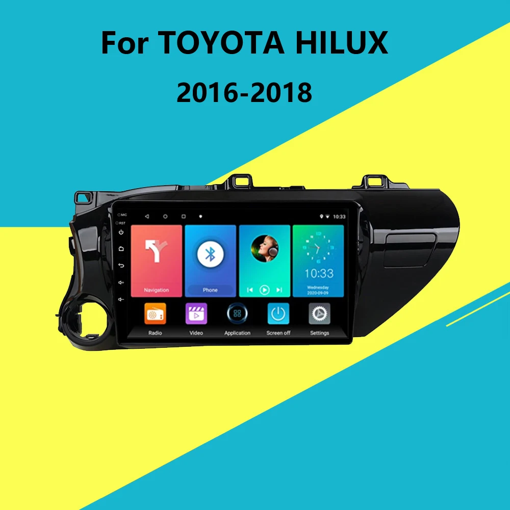 10 1 дюймов 2.5D Android 8 навигация GPS мультимедийный плеер для TOYOTA HILUX 2016 2017