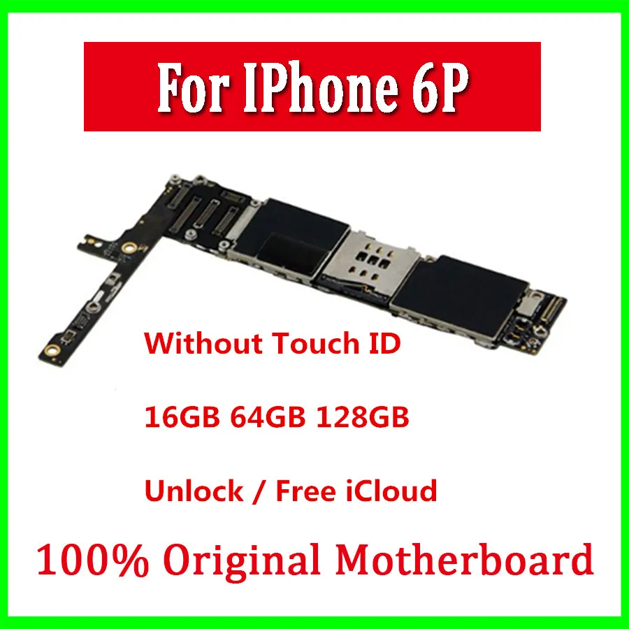 For iphone 6 plus Motherboard With/without Touch ID unlocked for Plus Original Mainboard Free iCloud Logic Board Plate | Мобильные
