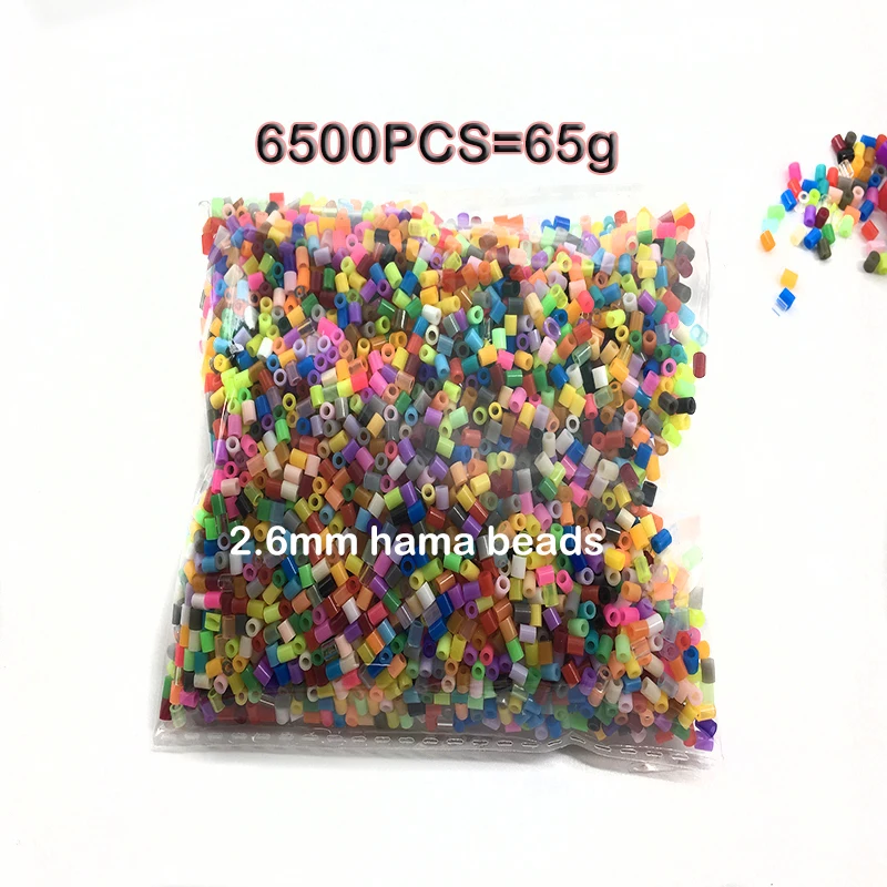 

6500pcs/bag mini hama beads 2.6mm kids DIY puzzle toy color mixing Ironing beads fuse beads learning toys for children