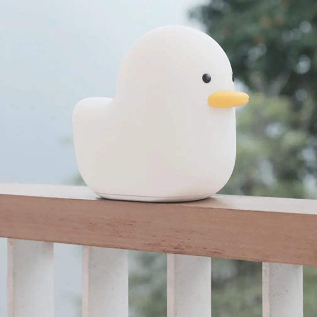 Ночсветильник силиконовый светодиодный с милой мультяшной уткой ночсветильник