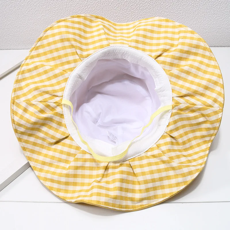 

2020 Spring Wide Brim Baby Sun Hat Cotton Kids Bucket Cap Foldable Summer Sun Beach Hat Girls Travel Outdoor Cute Casual Sun Hat