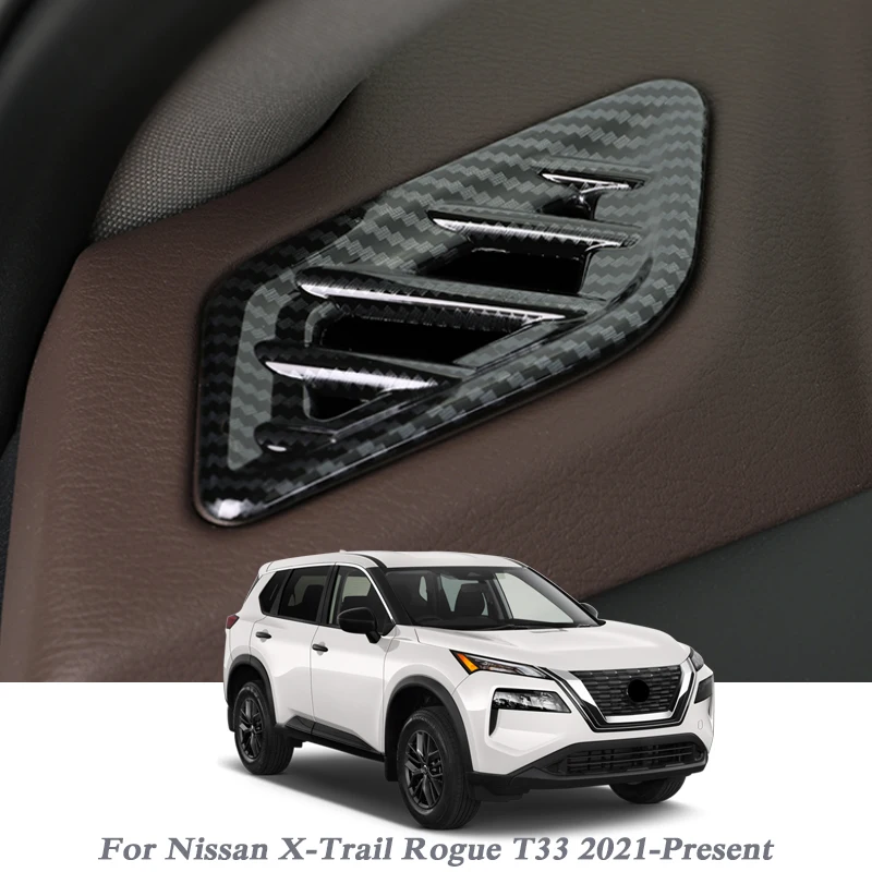 

2pcs Car Styling ABS Two Side Dashboard Outlet Sequins For Nissan X-Trail Rogue T33 2021-Present Center Console Auto Accessories