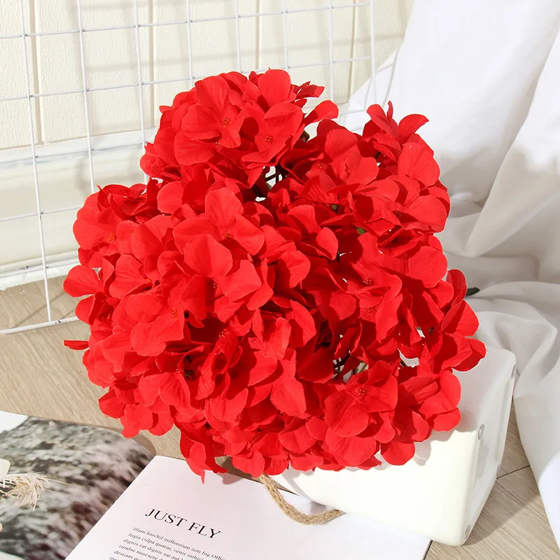 Искусственные соцветия гортензии 7 шт шелковые цветы со стеблями самодельный