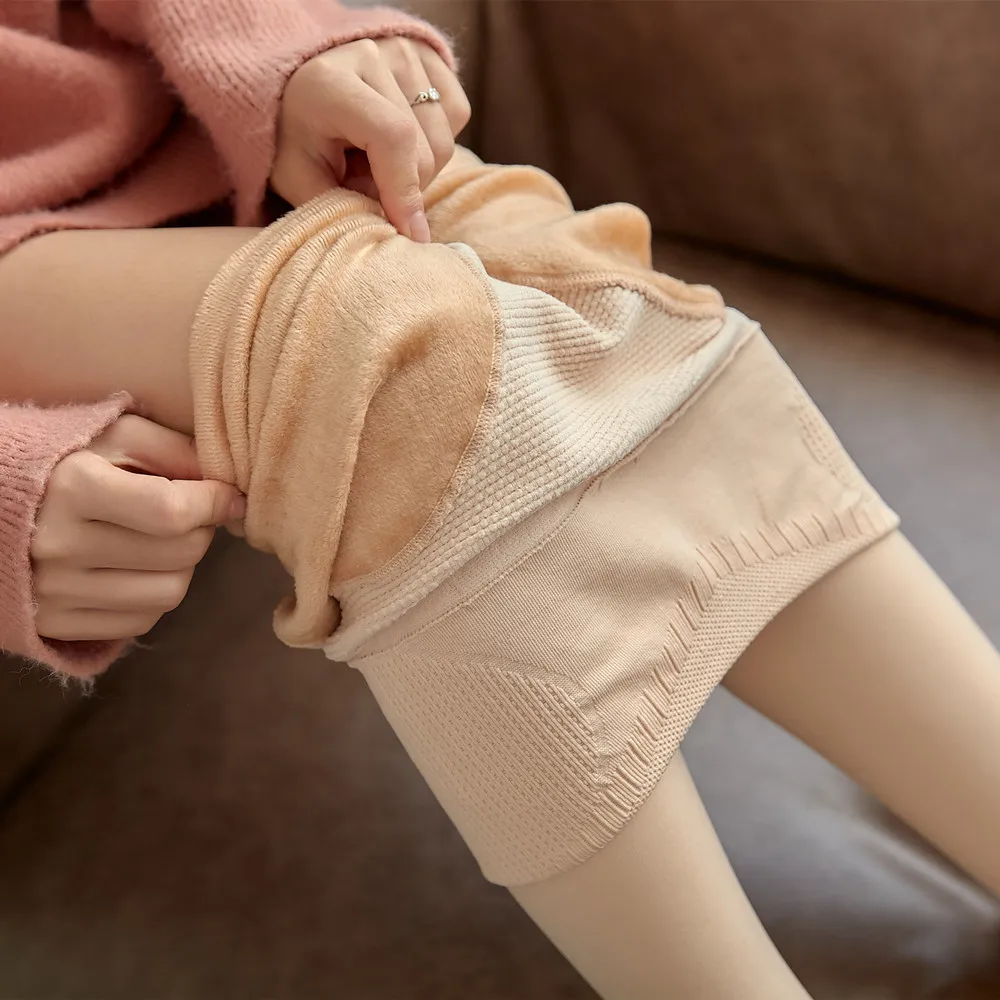 

Теплые Меховые флисовые зимние теплые леггинсы пуш-ап с высокой талией для женщин женские брюки