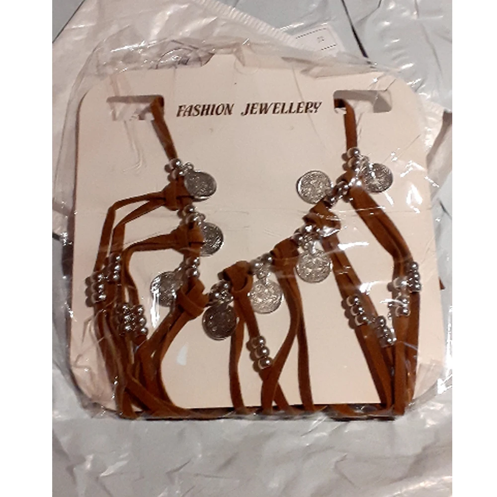 Женское Ожерелье из искусственной замши в богемном стиле длинное кожаное