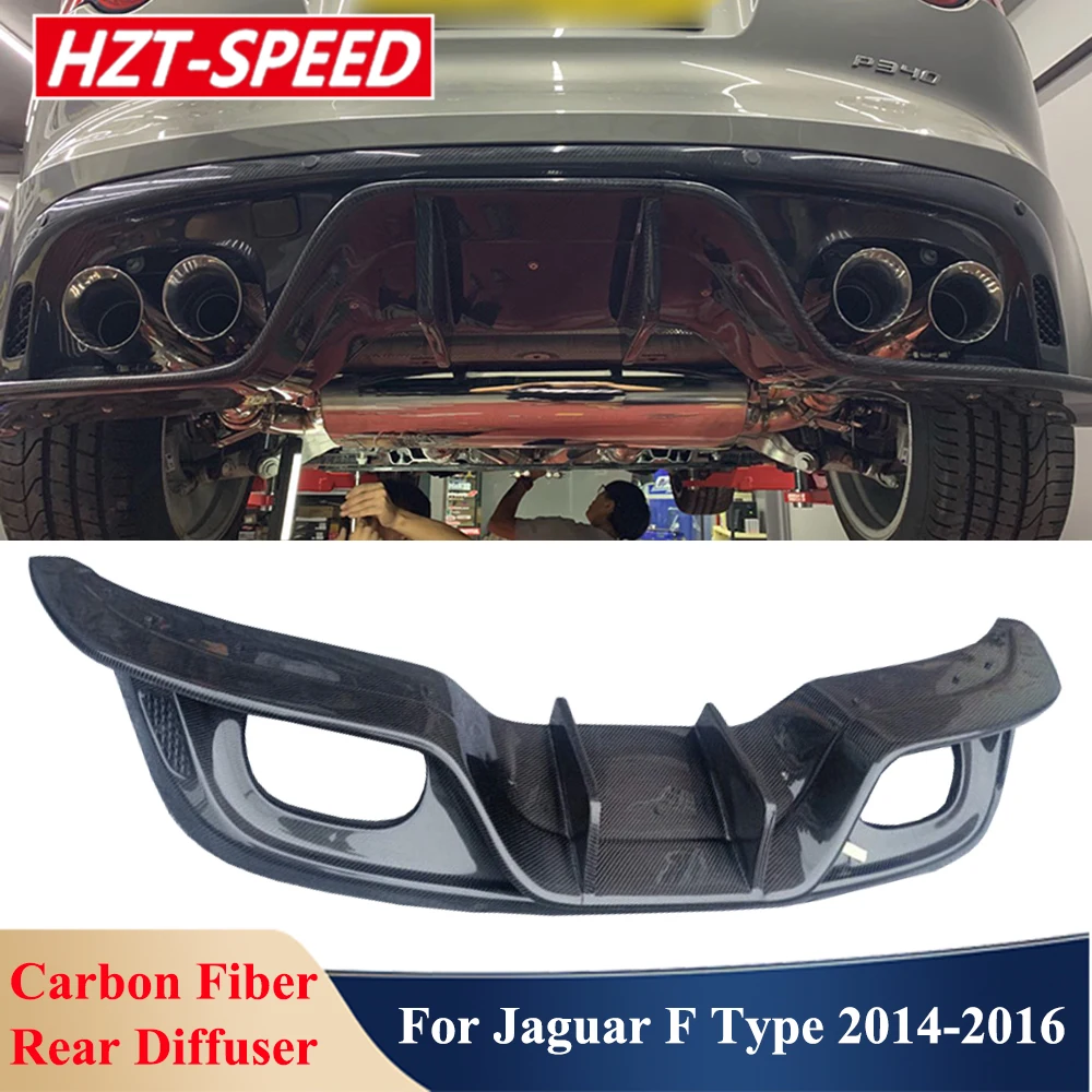 

Real Carben Fiber Rear Bumper Back Lip Diffuser Car Body Parts For Jaguar F Type 2014-2016 Modification