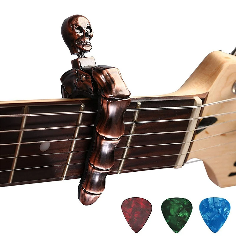 

Guitar Capo Skull Knob Universal Instrument for Guitar Bass Ukulele