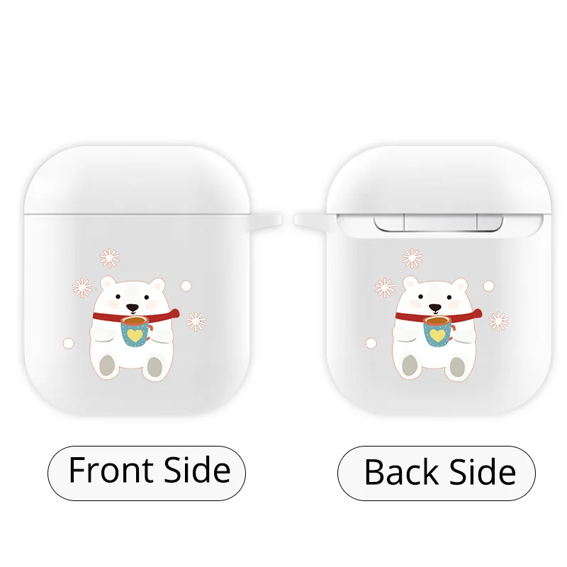 Чехол для наушников на Рождество Bluetooth беспроводные наушники для Apple AirPods 2 силиконовые чехлы для подушки безопасности защитный чехол - Цвет: EJTWHI014