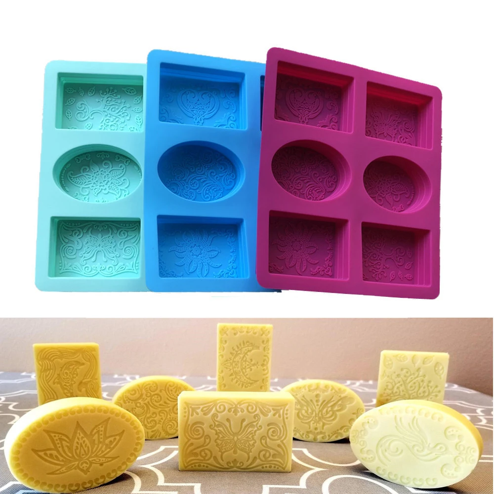 Hot Soap Mold Party Dessert Silicone Butterfly Shape 6 Hole Square Crafts Chocolate Cake Molding Handmade Tools | Дом и сад