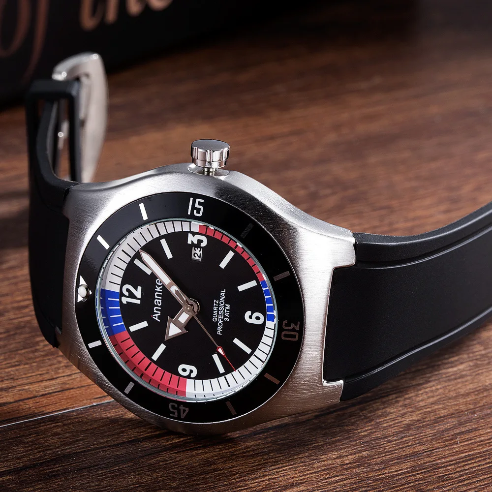 Модные Роскошные Кварцевые часы с большим циферблатом мужские военные