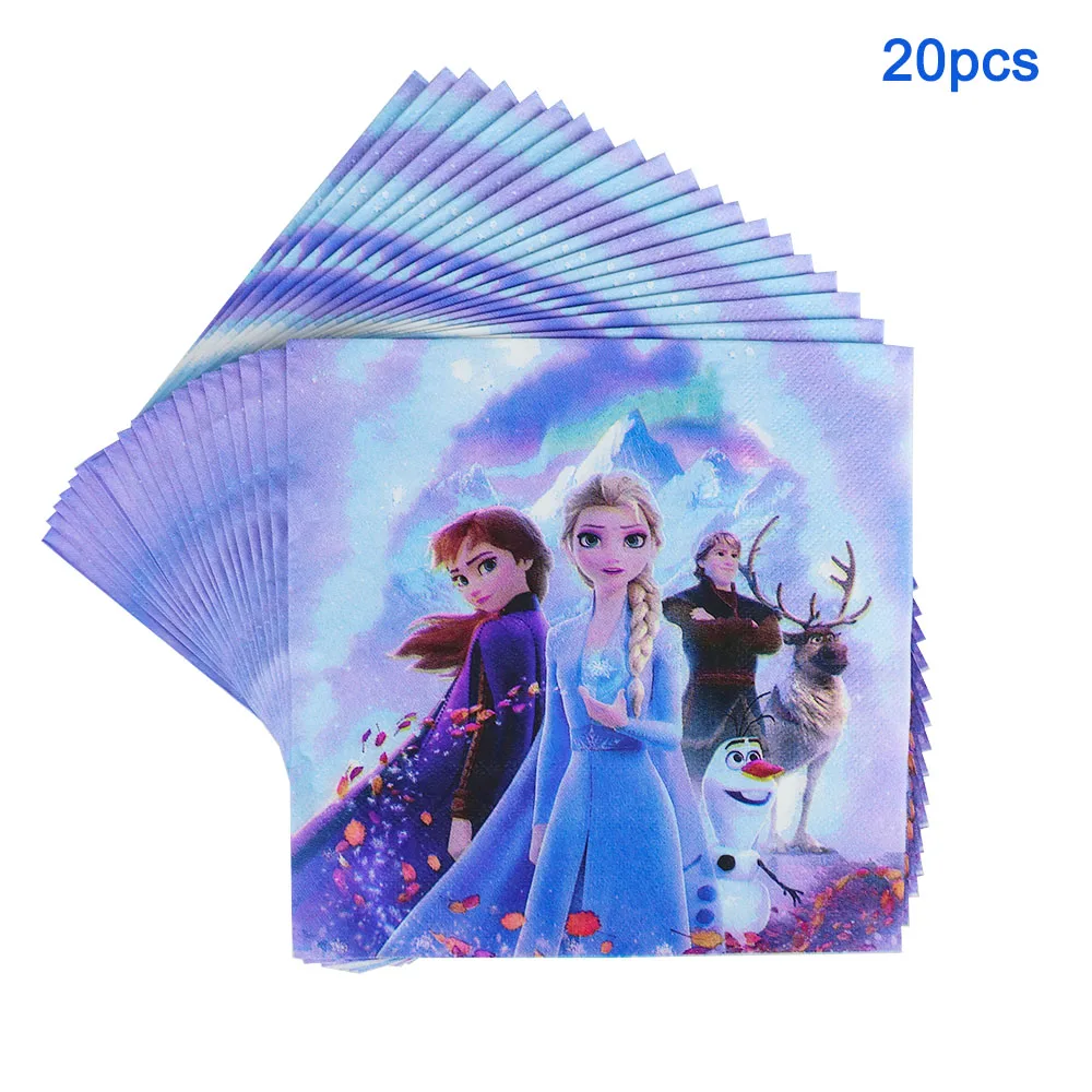 Vajilla desechable para fiesta de Princesas de Disney, plato y vaso de papel, servilletas, decoraciones de cumplea&ntilde;os, suministro de alta calidad, gran oferta-5
