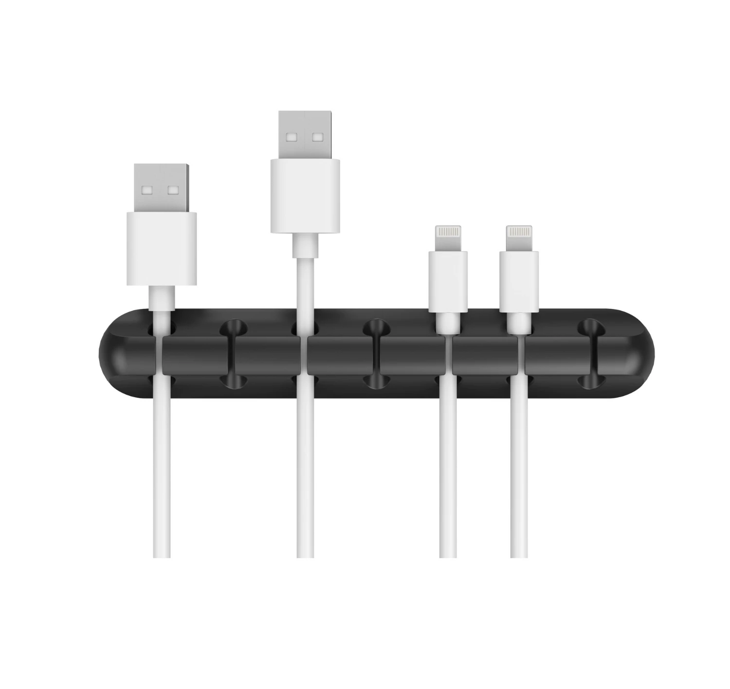 7ports USB кабель держатель силиконовый Кабельный органайзер гибкий кабель Winder управление зажимы держатель для мыши Клавиатура наушники гарнитура - Цвет: 7ports
