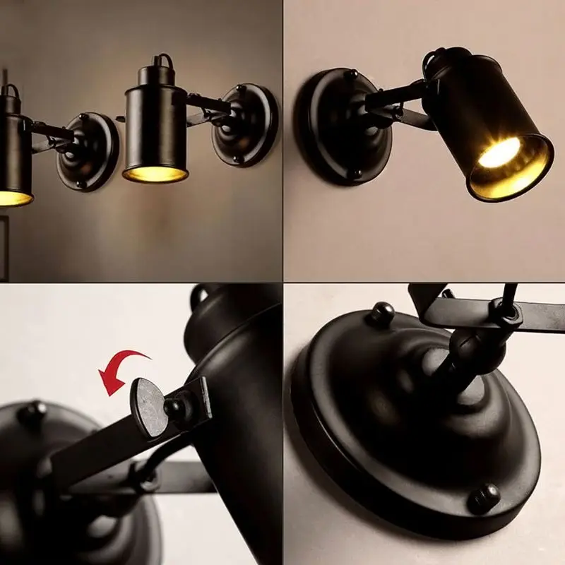 

Retro LED Wall Lamp Country Style Loft Vintage Industrial Wall Light For Bar Cafe Home Corridor