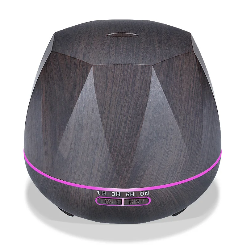 

550ml Humidifier Electric Aroma Air Diffuser Wood Grain Ultrasonic Air Humidifier Essential Oil Aromatherapy Mist Maker Home