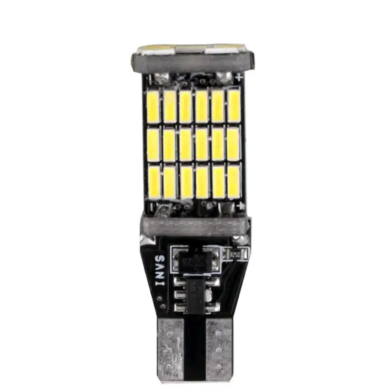 T15 W16W светодиодный Автомобильный Обратный светильник лампочки Canbus Error Free 4014 45SMD