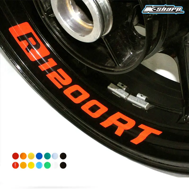 

Motorcycle Wheel Sticker Decal Reflective waterproof Rim moto decal Suitable for BMW R1200RT r 1200rt r1200 rt